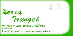 maria trungel business card
